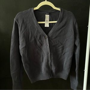 brandy navy cardigan